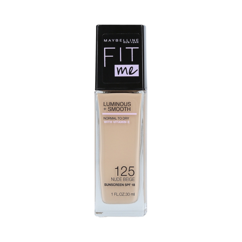 MAYBELLINE FIT ME LUMINOUS SMOOTH Foundation 125 Nude Beige 30ml