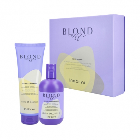 INEBRYA BLONDESSE NO YELLOW Shampoo 300ml Mask 250ml Set For Blonde