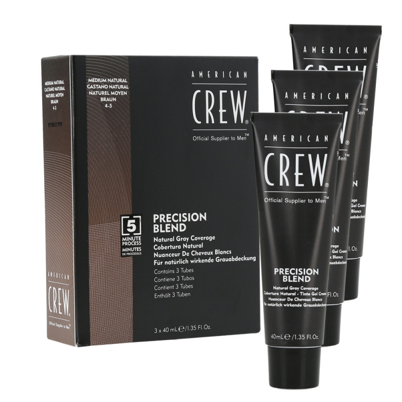 AMERICAN CREW Precision Blend Medium Natural (4-5) coverage 3x40ml